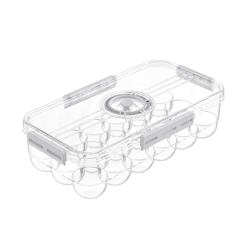 Pinottava 18-laskenta munan säilytysastia ajanseurannan kannen kanssa 