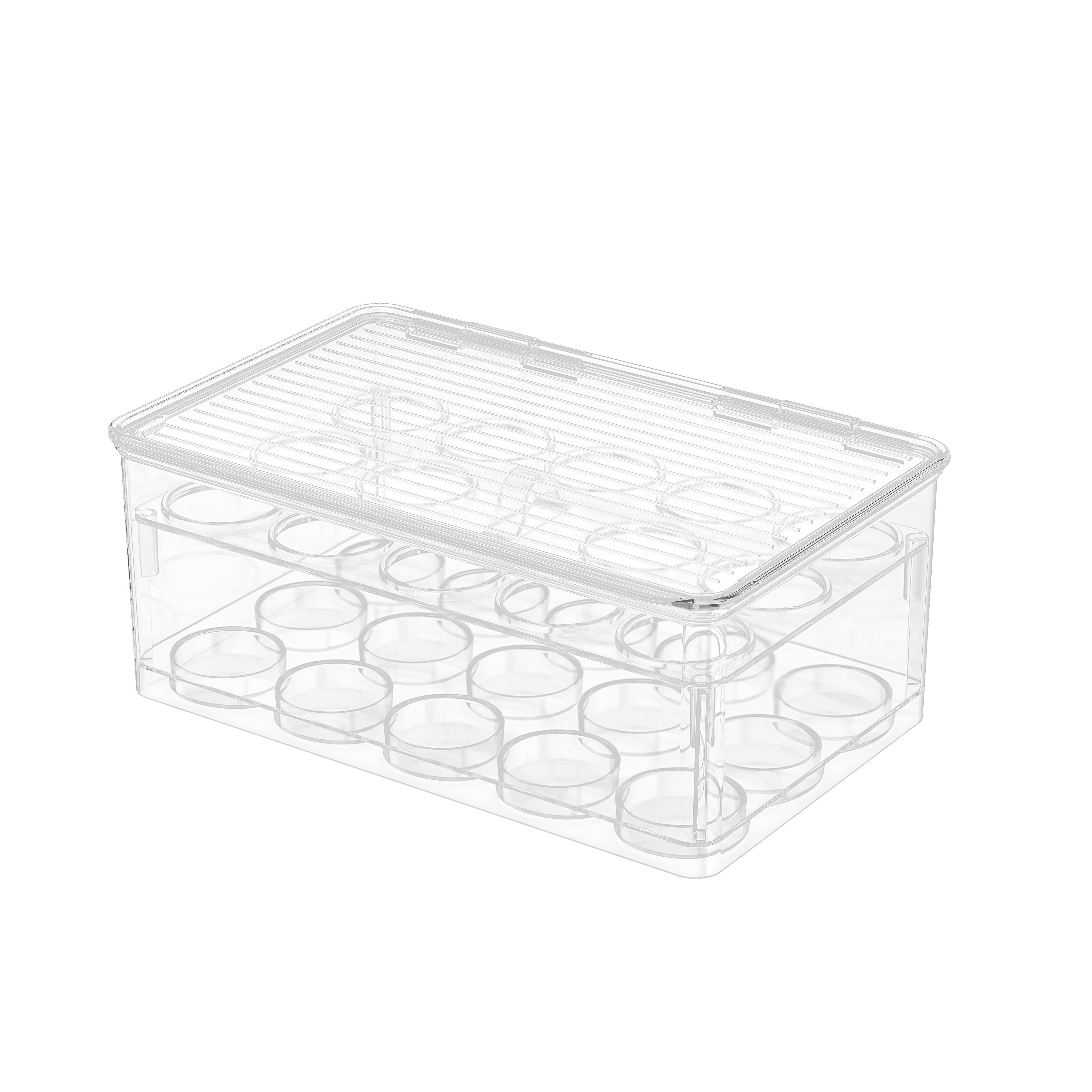 Läpinäkyvät sisäosastot säilytyslaatikot